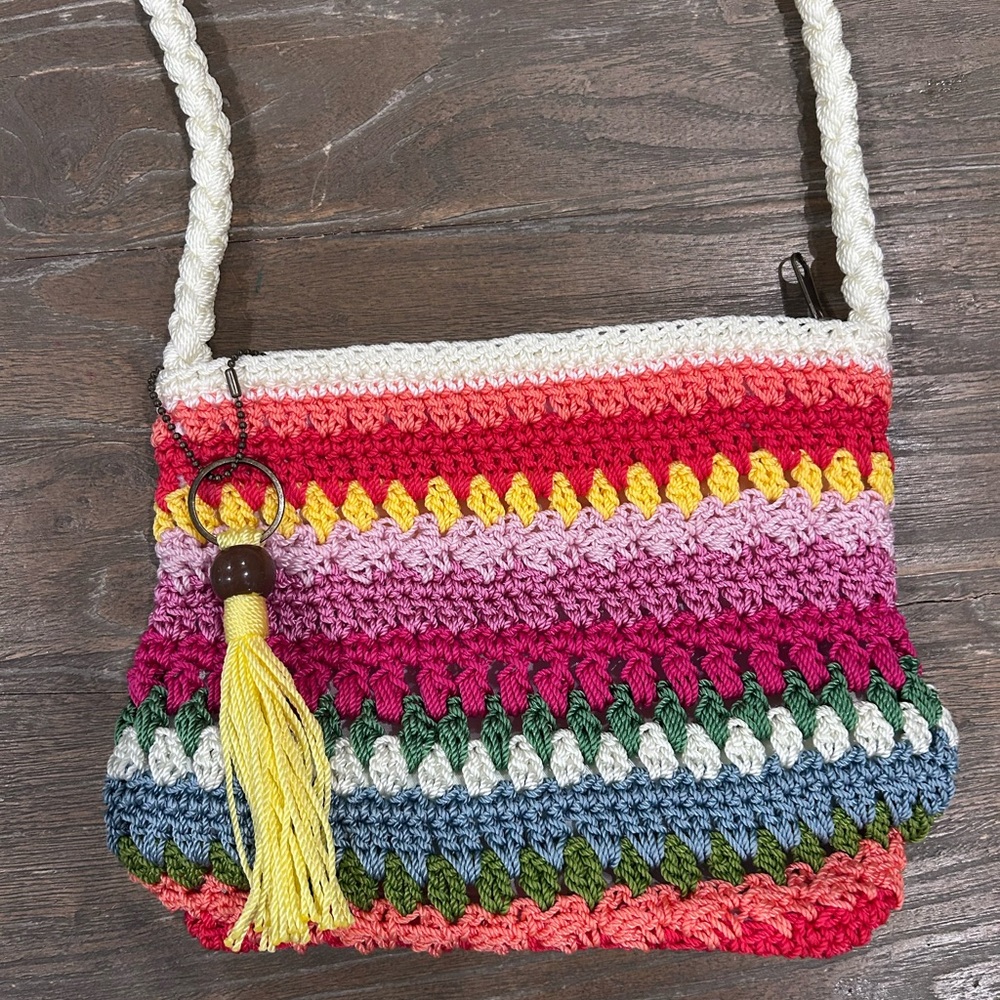 Croft & Barrow Multicolor Crochet Crossbody Bag
